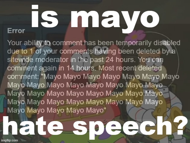 Please discuss in comments: preferably, without actually using the M-word /s | is mayo; hate speech? | image tagged in mayo censorship,censorship,censored,mayonnaise,is mayonnaise an instrument,hate speech | made w/ Imgflip meme maker