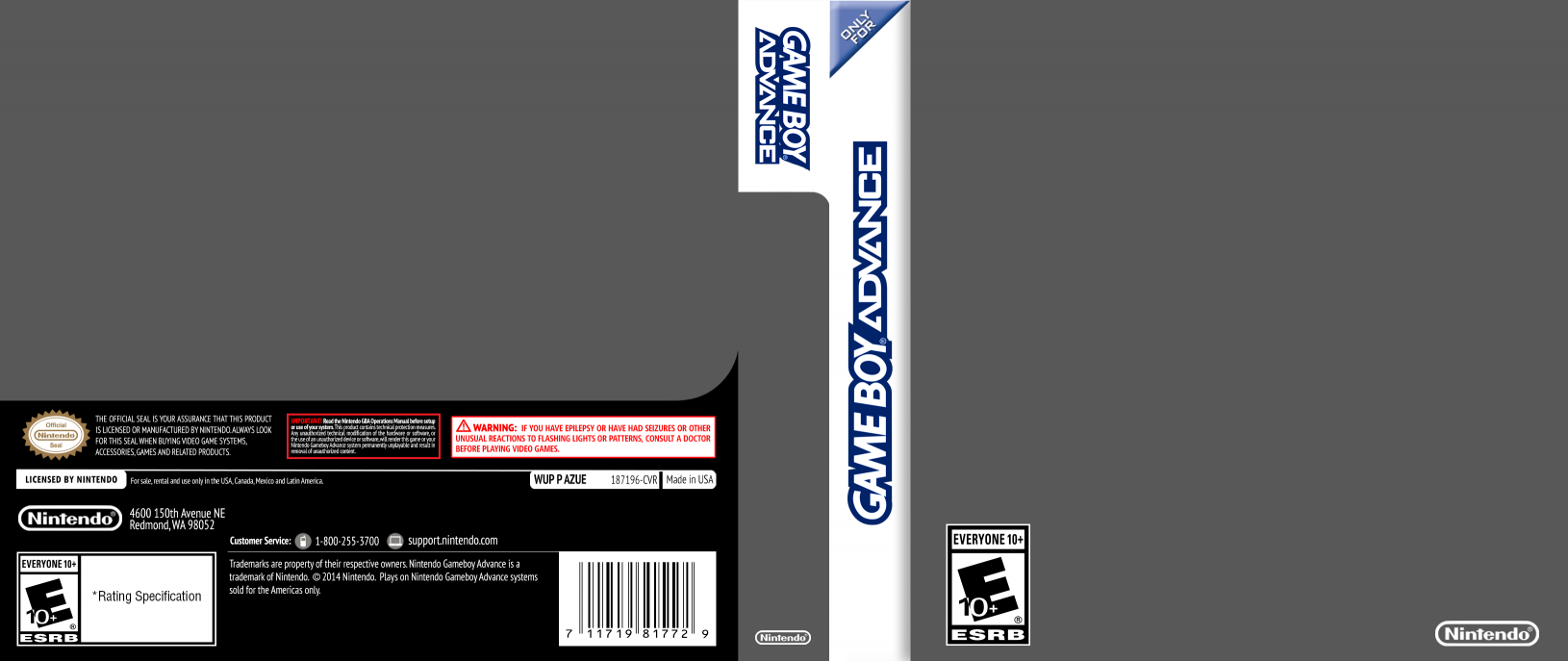 GBA box art Blank Template Imgflip