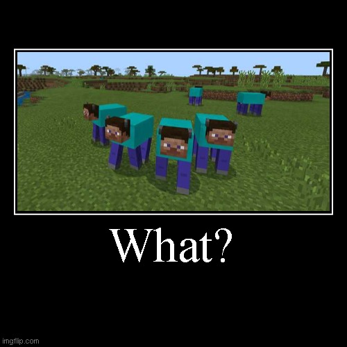 ??? | image tagged in funny,demotivationals,minecraft,what | made w/ Imgflip demotivational maker