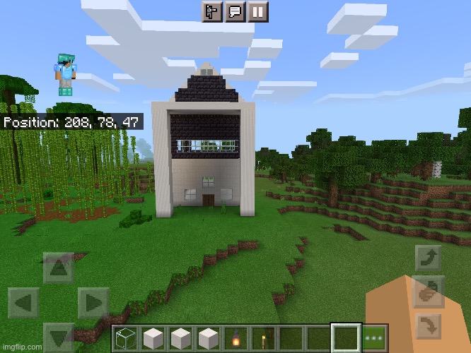 Almost done with the outside of my brother’s house, just need to fix the overhang | made w/ Imgflip meme maker