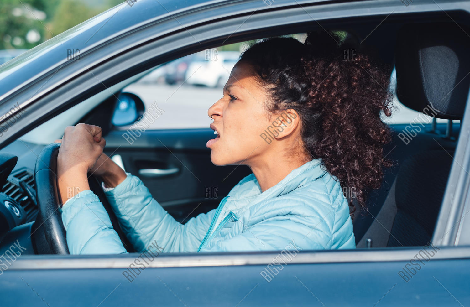 black woman drive through Blank Meme Template