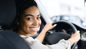 High Quality black woman smiling in car Blank Meme Template