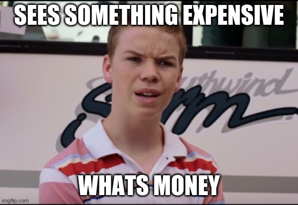 You Guys are Getting Paid | SEES SOMETHING EXPENSIVE; WHATS MONEY | image tagged in you guys are getting paid,money,stupid | made w/ Imgflip meme maker