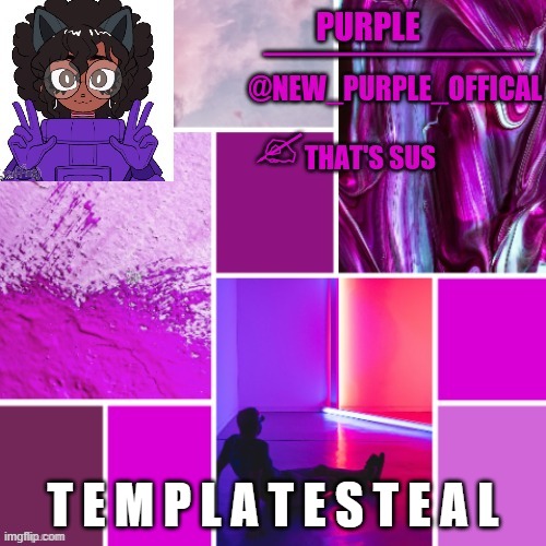 New_Purple_Official Announcement Template | T E M P L A T E S T E A L | image tagged in new_purple_official announcement template | made w/ Imgflip meme maker