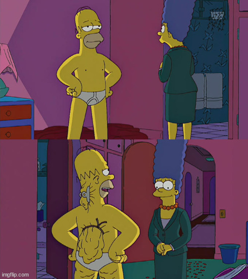 Homer Simpson's Back Fat | image tagged in homer simpson's back fat | made w/ Imgflip meme maker