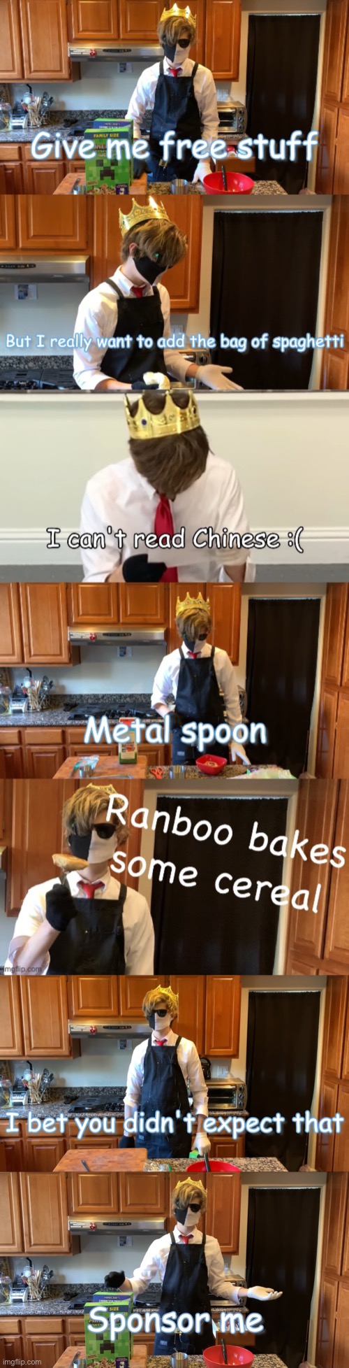 Part one of making all my Ranboo template into one long template cuz it takes too long to do load when I try to do all of them a | image tagged in ranboo bet you didn t expect that | made w/ Imgflip meme maker