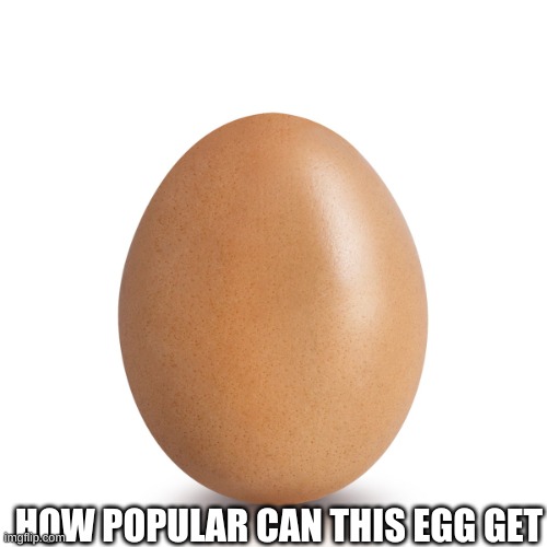 Egg | HOW POPULAR CAN THIS EGG GET | image tagged in egg | made w/ Imgflip meme maker