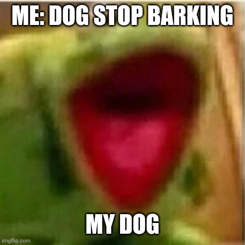 AHHHHHHHHHHHHH | ME: DOG STOP BARKING; MY DOG | image tagged in ahhhhhhhhhhhhh | made w/ Imgflip meme maker