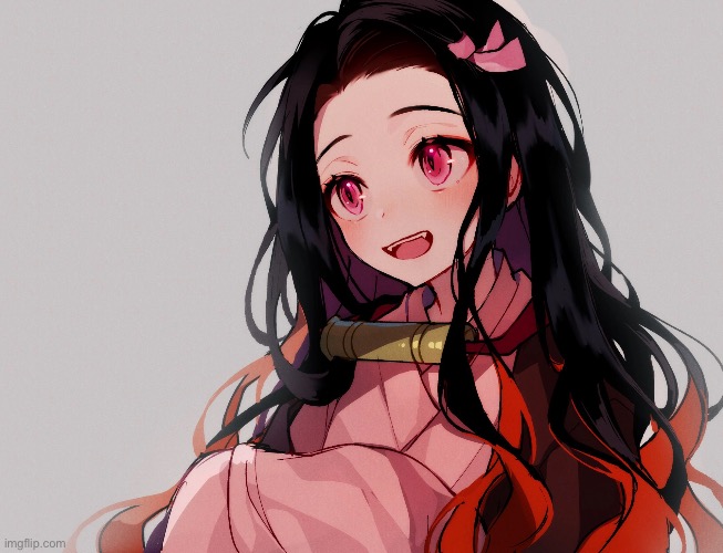 why not start the stream with a Nezuko pic | made w/ Imgflip meme maker