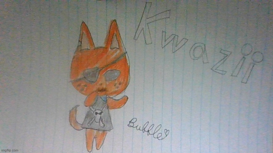 Drawing the octonauts as animal crossing villagers day 1 (Kwazii) | made w/ Imgflip meme maker