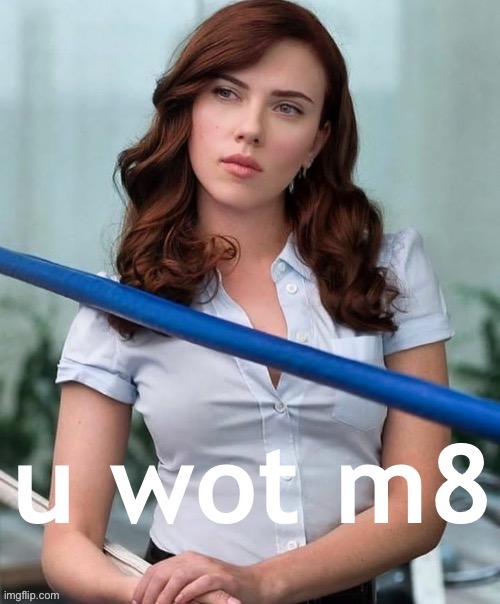 Scarlett Johansson u wot m8 | image tagged in scarlett johansson u wot m8 | made w/ Imgflip meme maker