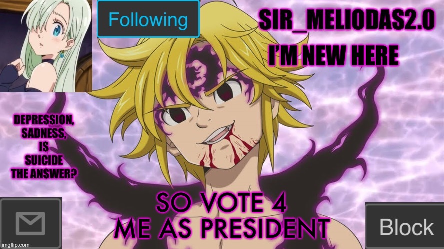 I’m new here, so make me president | I’M NEW HERE; SO VOTE 4 ME AS PRESIDENT | image tagged in sir_meliodas2 0 announcement template,disney killed star wars,star wars kills disney | made w/ Imgflip meme maker