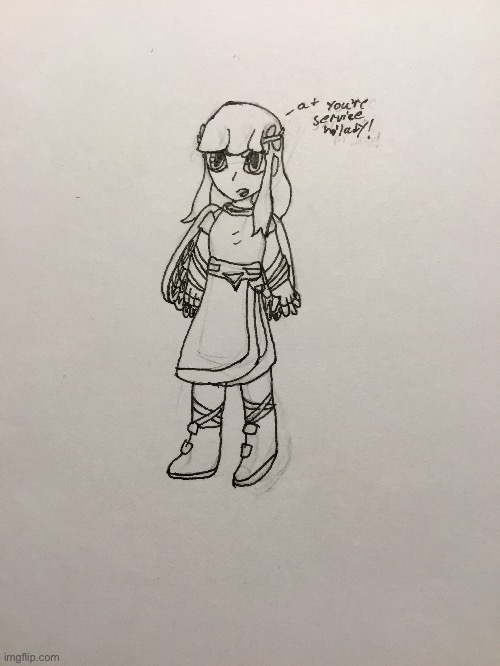 Kid Icarus oc lineart | made w/ Imgflip meme maker