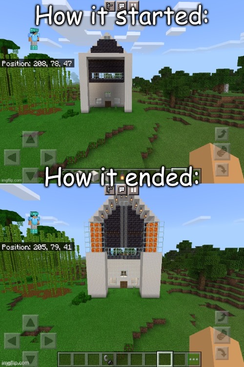 How it started:; How it ended: | made w/ Imgflip meme maker