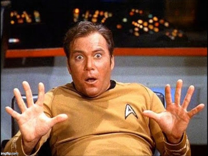 Offended William Shatner | image tagged in offended william shatner | made w/ Imgflip meme maker