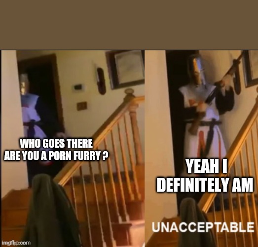 WHO GOES THERE ARE YOU A PORN FURRY ? YEAH I DEFINITELY AM | made w/ Imgflip meme maker