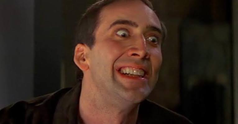 High Quality Nicolas Cage Crazy Eyes Blank Meme Template