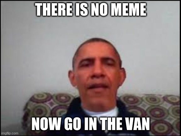 There is no meme | THERE IS NO MEME; NOW GO IN THE VAN | image tagged in there is no meme | made w/ Imgflip meme maker