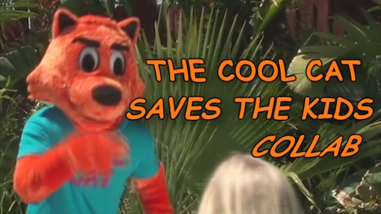 High Quality The cool cat saves the kid Blank Meme Template