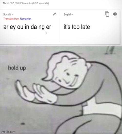 Hol' up | image tagged in fallout hold up,disturbing,memes | made w/ Imgflip meme maker