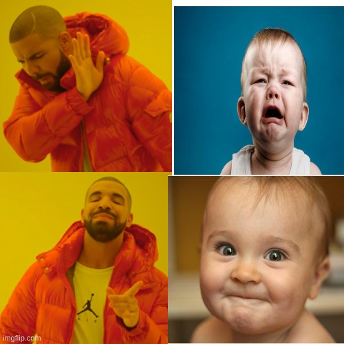 Just something cute to make ur day | image tagged in memes,drake hotline bling | made w/ Imgflip meme maker