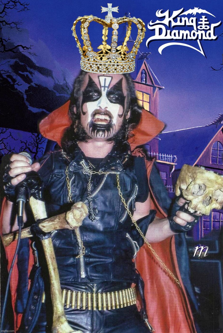 Queen of King Diamond the M | image tagged in queen,king,diamond,13,denmark,them | made w/ Imgflip meme maker