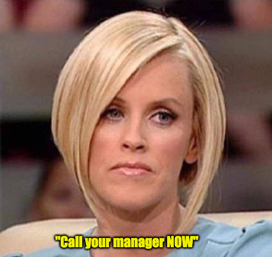 KAREN calls manager Blank Meme Template