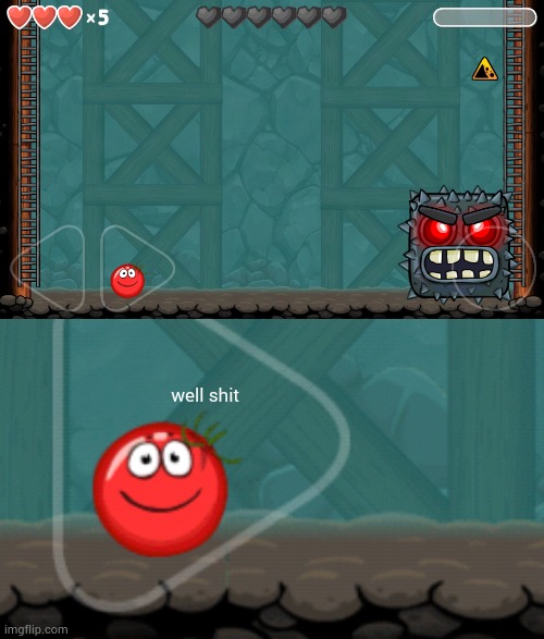 High Quality Red Ball 4 Well Shit Blank Meme Template