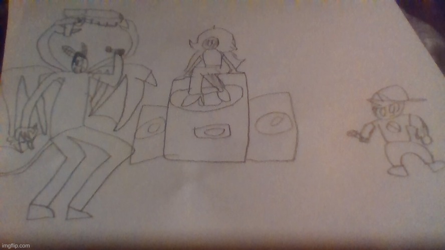 Drew Carlos in Friday Night Funkin (hes crouching cuz hes canonically 8’4 | image tagged in carlos in fnf | made w/ Imgflip meme maker