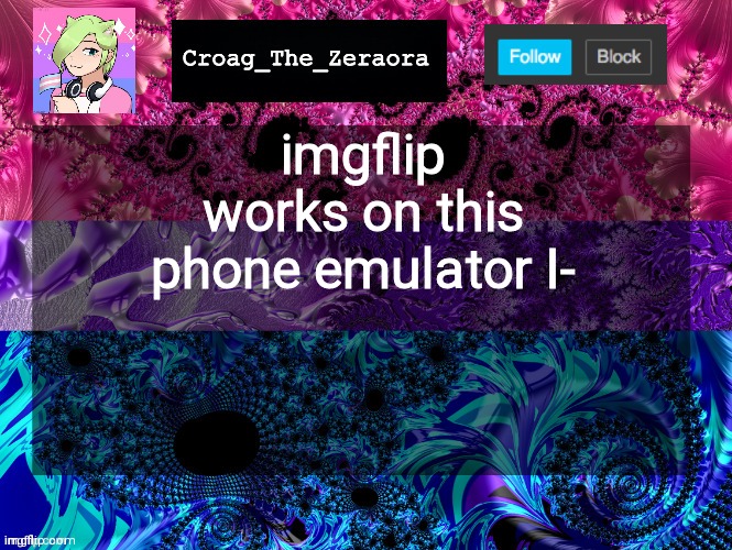 Announcement Template | imgflip works on this phone emulator I- | image tagged in announcement template | made w/ Imgflip meme maker
