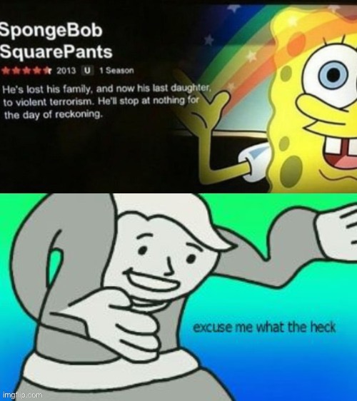 Spongebob the terrorist | image tagged in memes,funny,spongebob,excuse me what the fuck,cursed,wait a minute | made w/ Imgflip meme maker