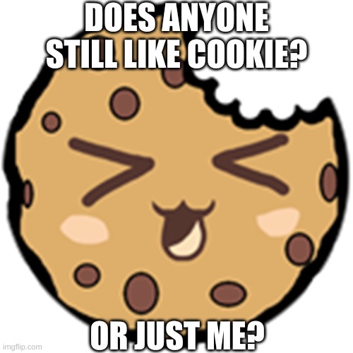 Anyone this like this Youtuber? | DOES ANYONE STILL LIKE COOKIE? OR JUST ME? | image tagged in cookieswirlc | made w/ Imgflip meme maker