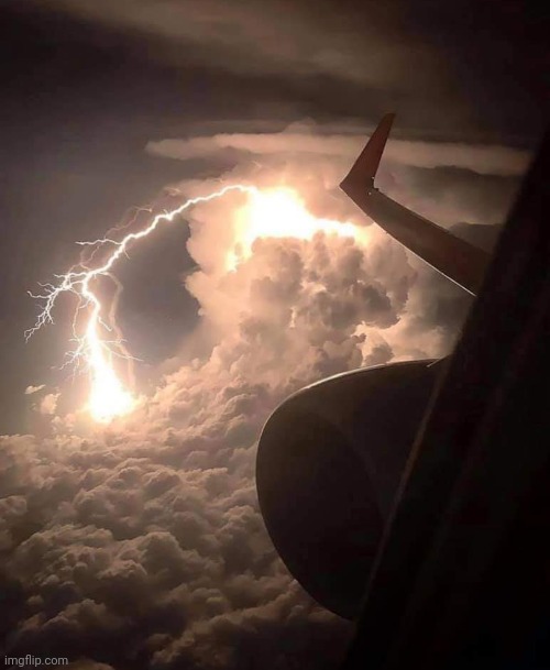 Above the Lightning.  Photo credit: jsabbb24 | image tagged in lightning,airplanes,flying,storm | made w/ Imgflip meme maker
