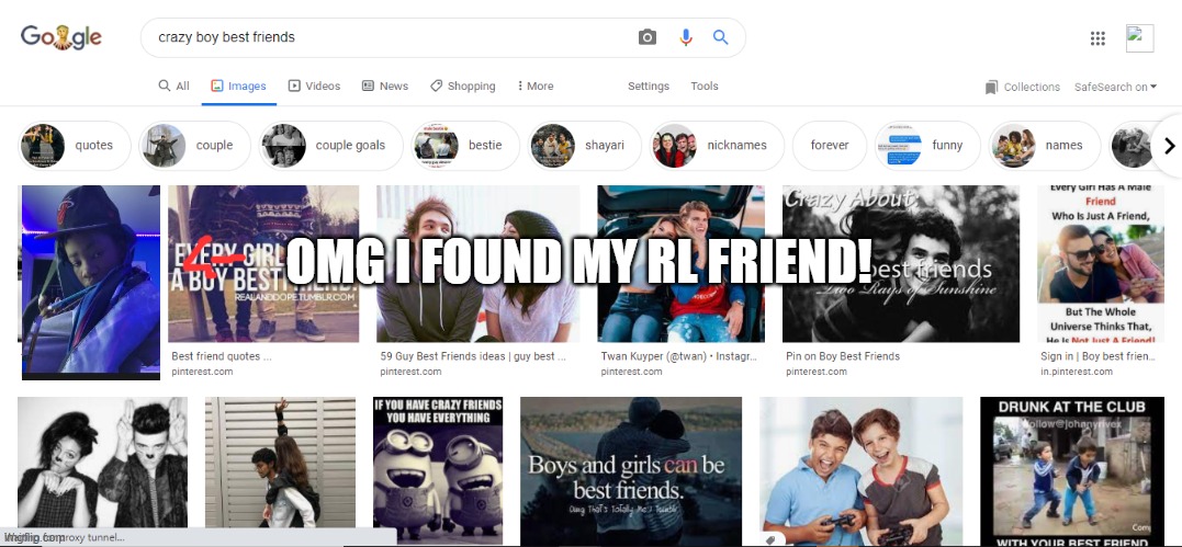 ballora_blue posted something similar she isnt an alt she is my rl friend and stuff so yeah | OMG I FOUND MY RL FRIEND! | made w/ Imgflip meme maker