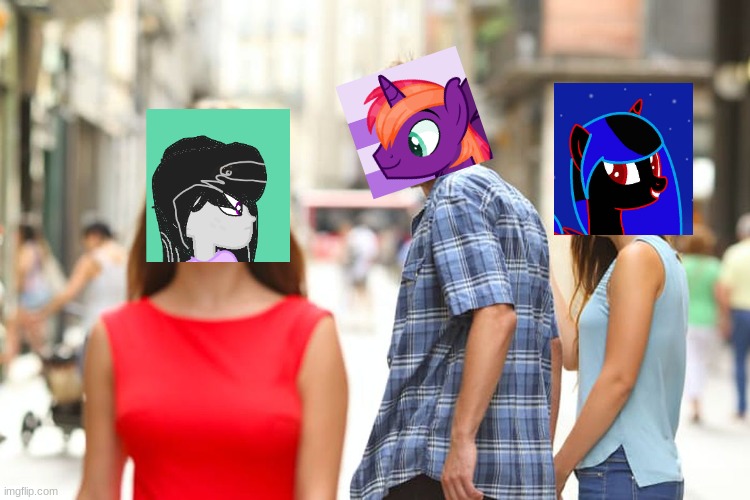 (MLP) Distracted LD | image tagged in memes,distracted boyfriend | made w/ Imgflip meme maker