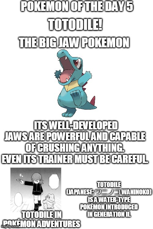 Pokemon of the day 5 | image tagged in pokemon | made w/ Imgflip meme maker