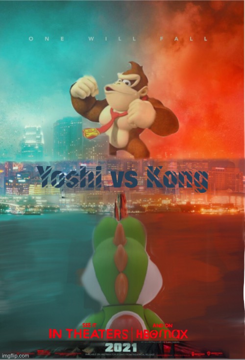 Super smash bros productions presents: | image tagged in godzilla vs kong,yoshi vs kong | made w/ Imgflip meme maker