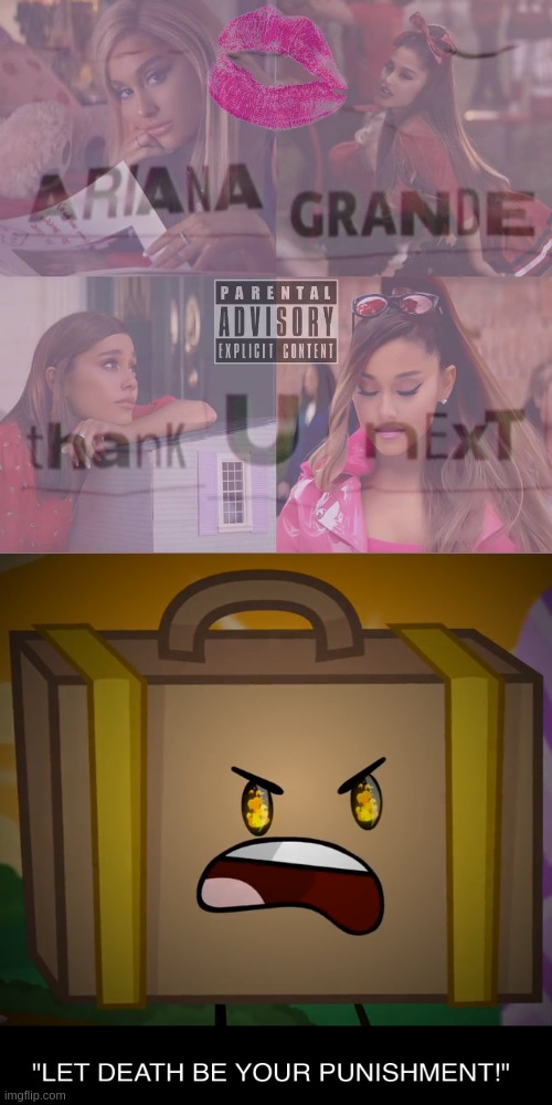 Let Death Be Your Punishment! | image tagged in ariana grande thank u next,death let death be your punishment | made w/ Imgflip meme maker