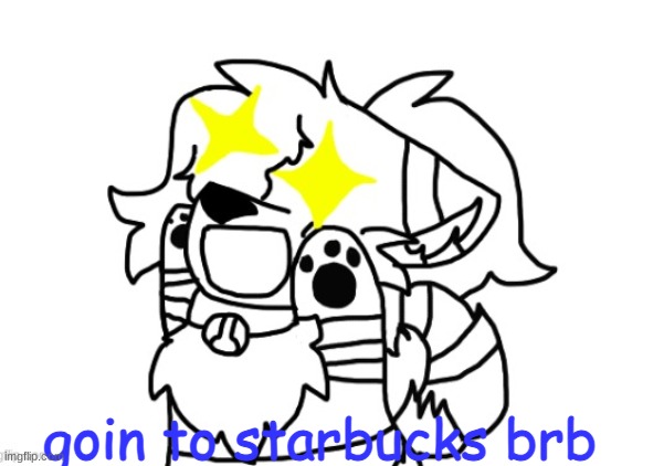 Reach for the stars Cloud! | goin to starbucks brb | image tagged in reach for the stars cloud | made w/ Imgflip meme maker