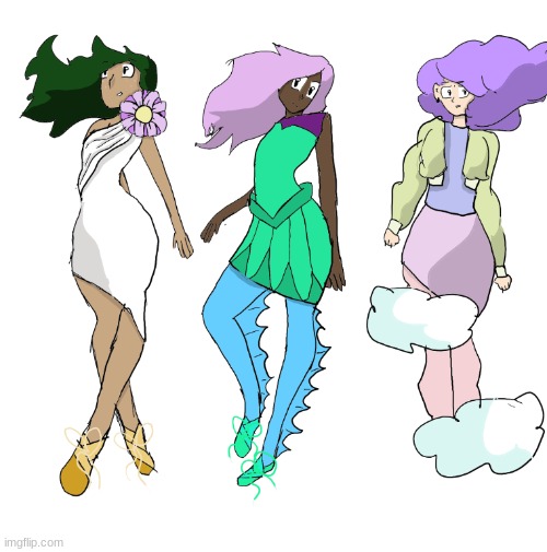they are now named Flora, Coral, and Cloud | made w/ Imgflip meme maker