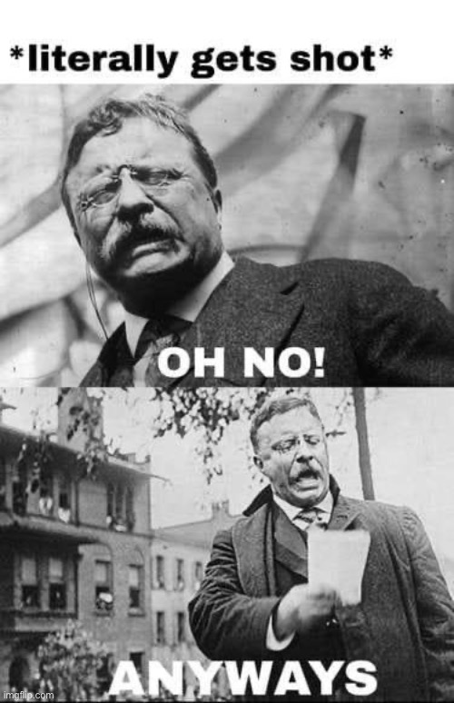 TR the legend | image tagged in teddy roosevelt,repost,reposts,historical meme,history,badass | made w/ Imgflip meme maker