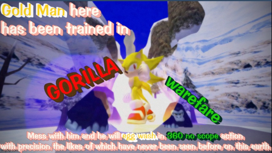 Gold Man | image tagged in gold man | made w/ Imgflip meme maker