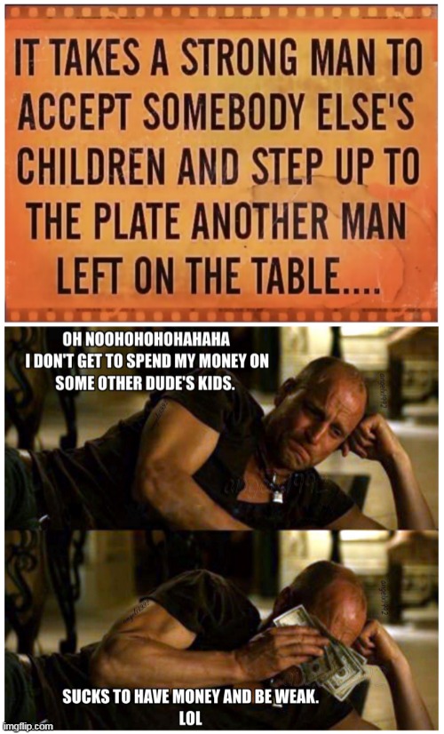 image tagged in dads,zombieland,moneytears,tallahassee,crying,children | made w/ Imgflip meme maker
