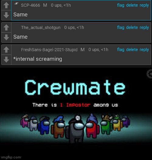 image tagged in there is 1 imposter among us | made w/ Imgflip meme maker