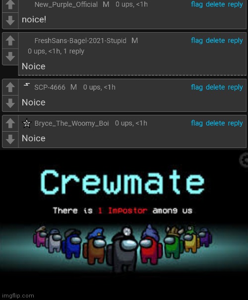 image tagged in there is 1 imposter among us | made w/ Imgflip meme maker