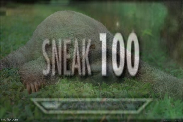 Sloth sneak 100 redux Blank Meme Template