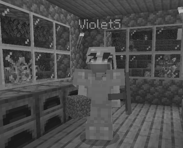High Quality Black and white Minecraft character Blank Meme Template
