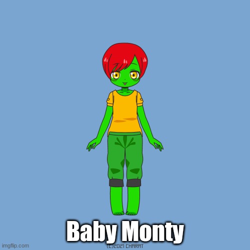 I got the idea from Withered_Bonnie_Bunny | Baby Monty | image tagged in fnaf,charat | made w/ Imgflip meme maker