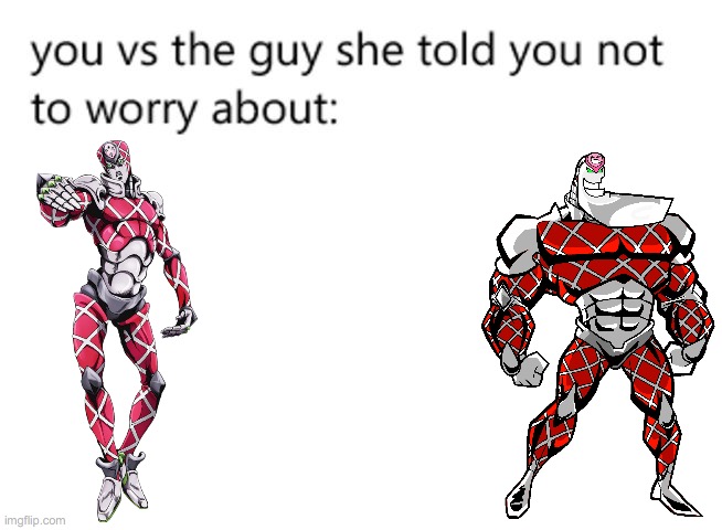 I saw this fokin image while looking up King Crimson. I was not disappointed | image tagged in you vs the guy she told you not to worry about | made w/ Imgflip meme maker