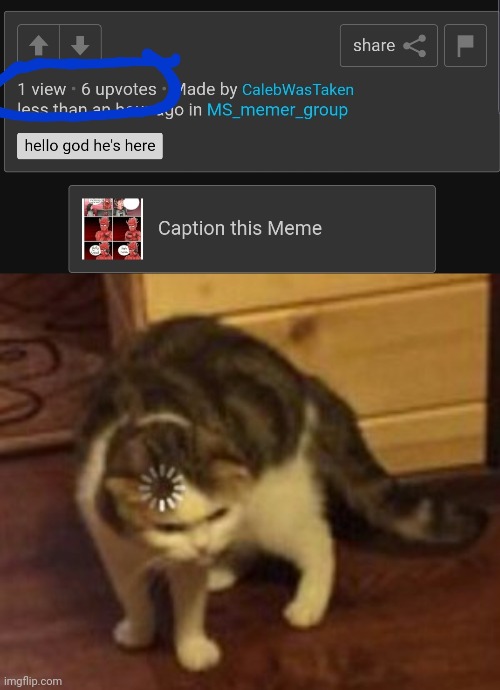 How is there more upvotes than views? | image tagged in loading cat | made w/ Imgflip meme maker